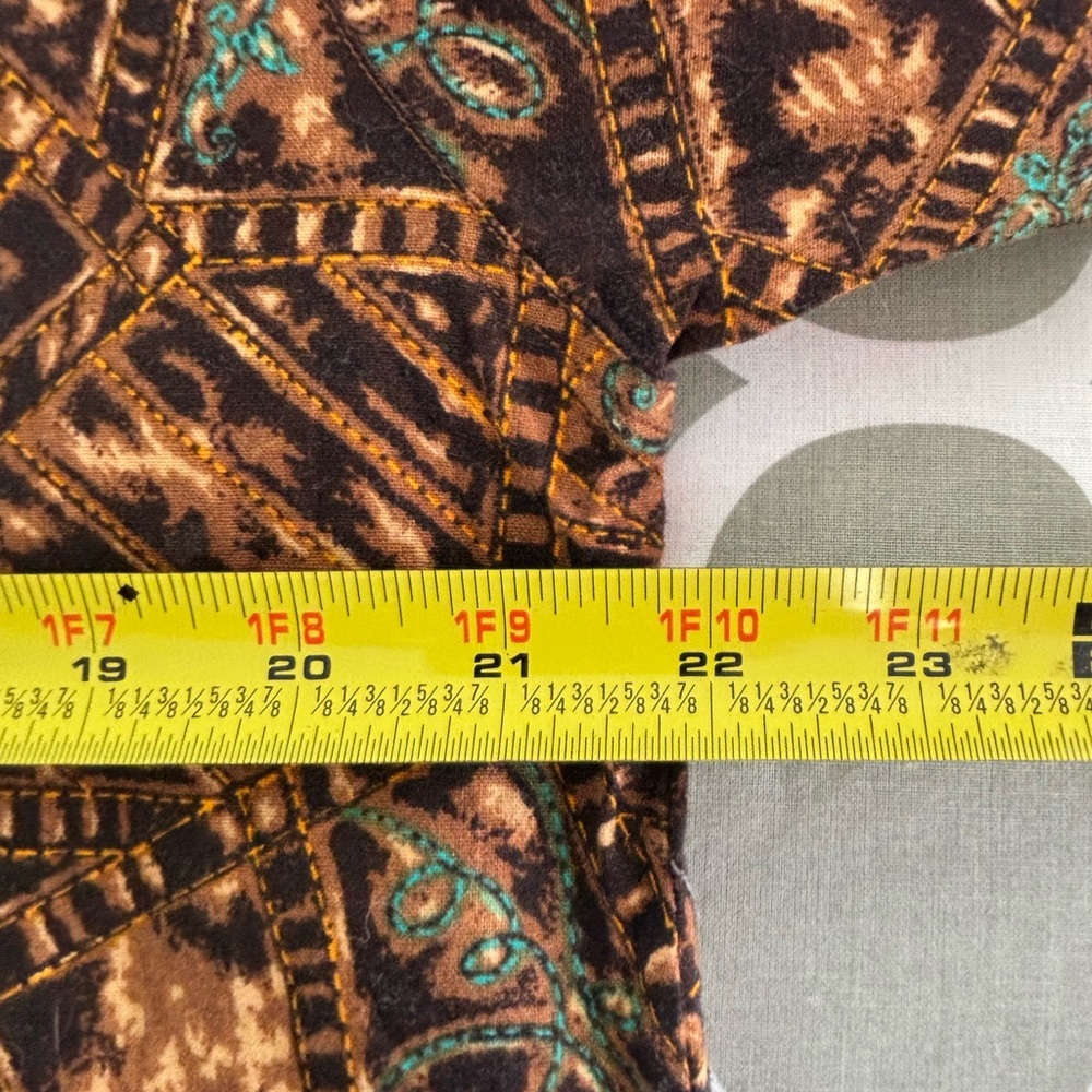 Vtg Patterned Button Down Shirt - image 4